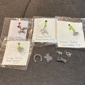 9 Sterling Silver Charms Set